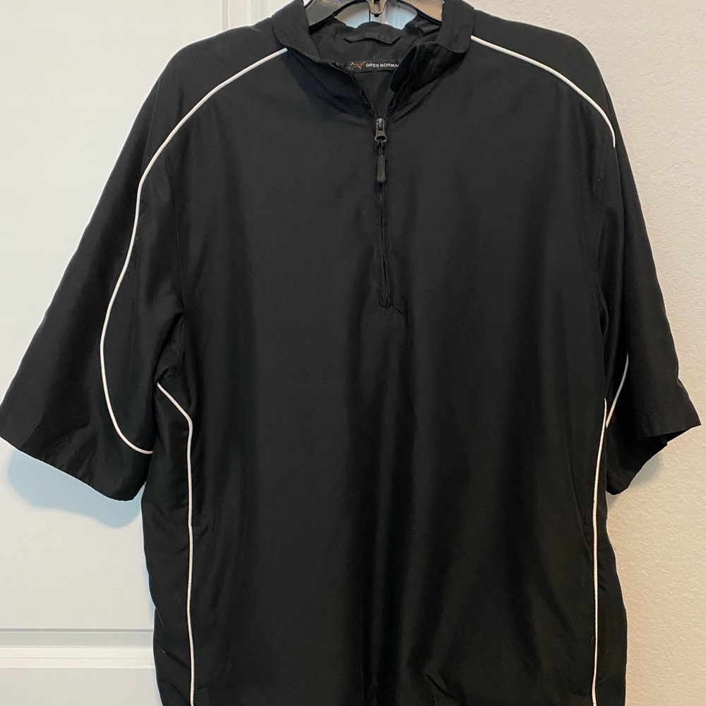 Greg Norman - Men’s L Quarter-zip Jacket, black